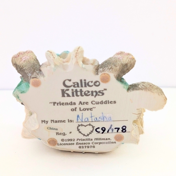 Calico Kittens Figurine with Doll | Friends Are Cuddles of Love VTG - Picture 7 of 7